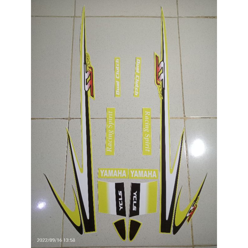 STRIPING FIZ R VARIASI SS TWO kuning, striping stiker yamaha Fiz r variasi terbaik