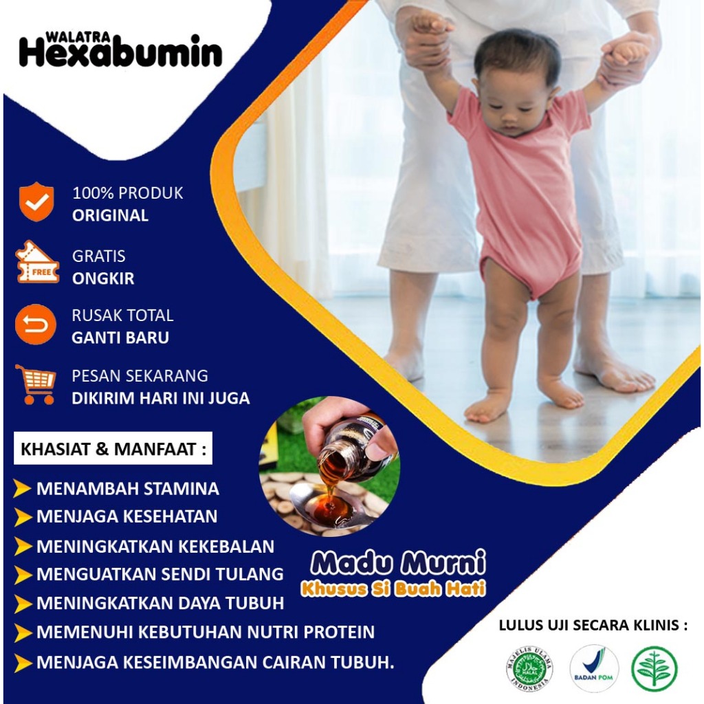 Vitamin Madu Anak - Untuk Anak Telambat Jalan - Penguat Vitamin Tulang Anak - Obat Agar Anak Cepat J