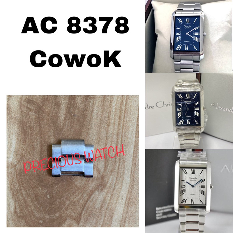 Sambungan Tali Rantai Jam Tangan Alexandre Christie Original AC 8378 Cowok