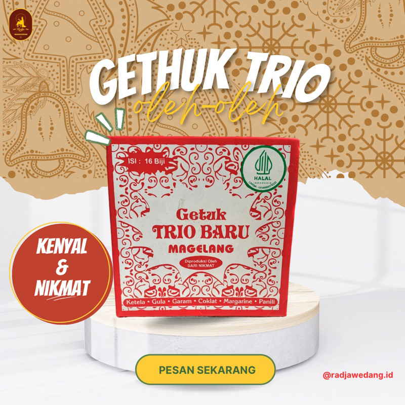 Lukchup_Oiyen [16Biji] Getuk Trio Getuk Tiga Warna Khas Magelang Getuk Makanan Magelang - Oleh Oleh
