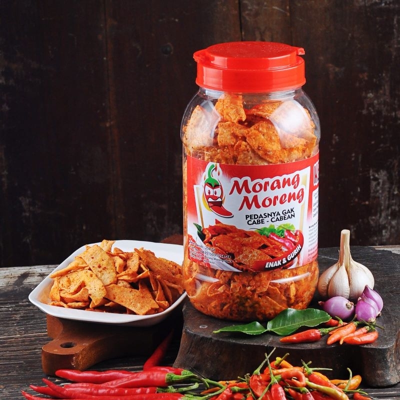 

Kripik Pedas Kebab Snack Morang Moreng Extra Pedas Kemasan Toples
