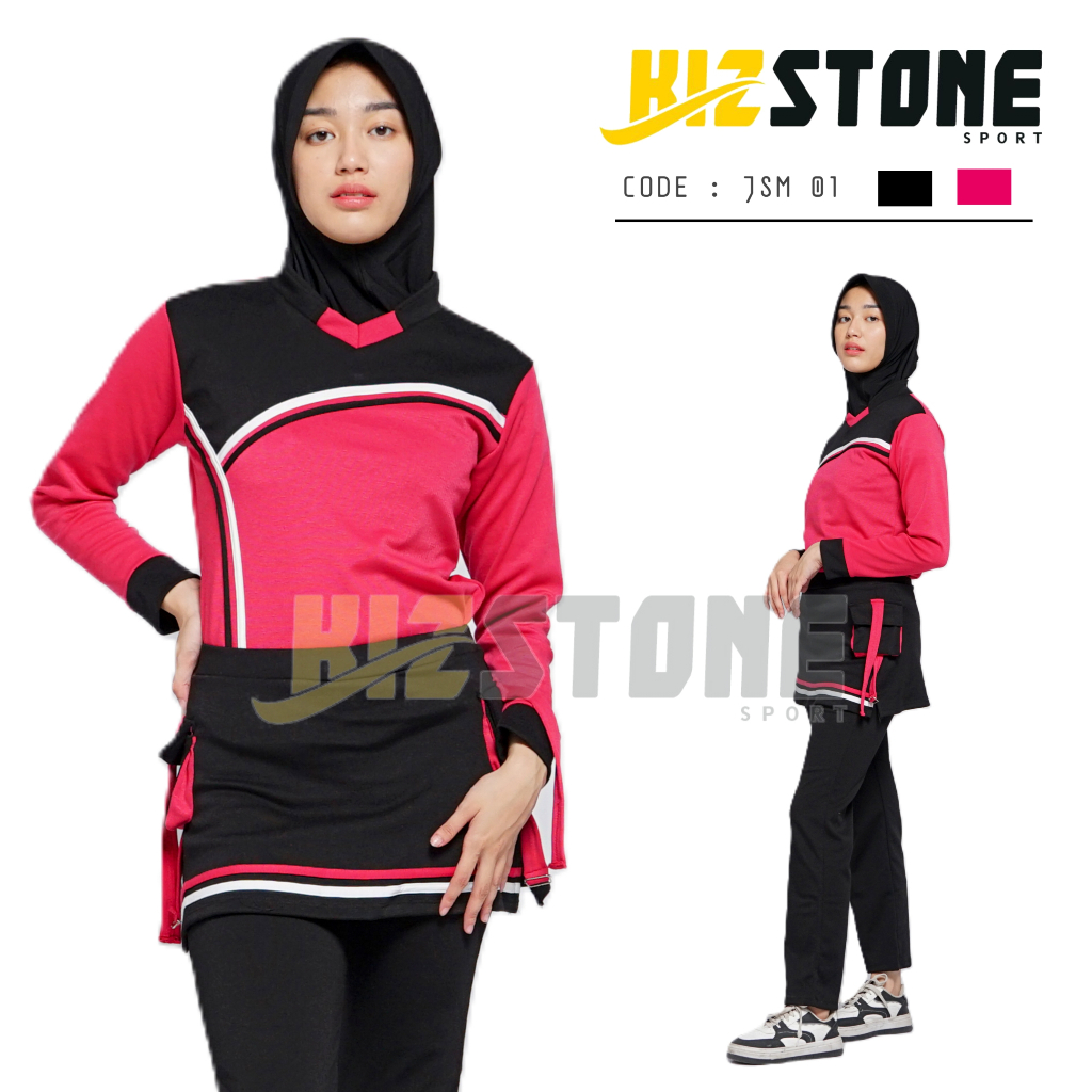 JUMBO Setelan Baju Olahraga Muslimah / Setelan Baju Olahraga Wanita / Setelan Baju Olahraga Senam