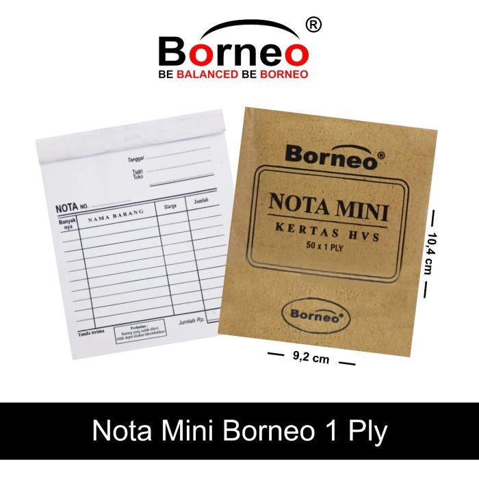 

NOTA MINI NCR 1PLY BORNEO/PCS