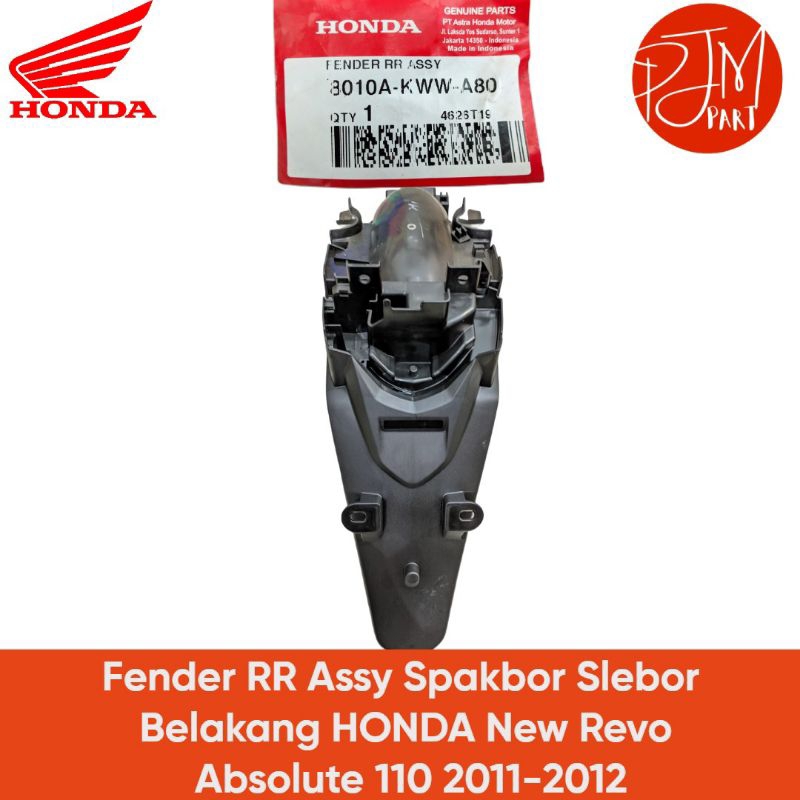 8010A-KWW-A80 Fender RR Assy Spakbor Slebor Belakang HONDA New Revo Absolute 110 2011-2012