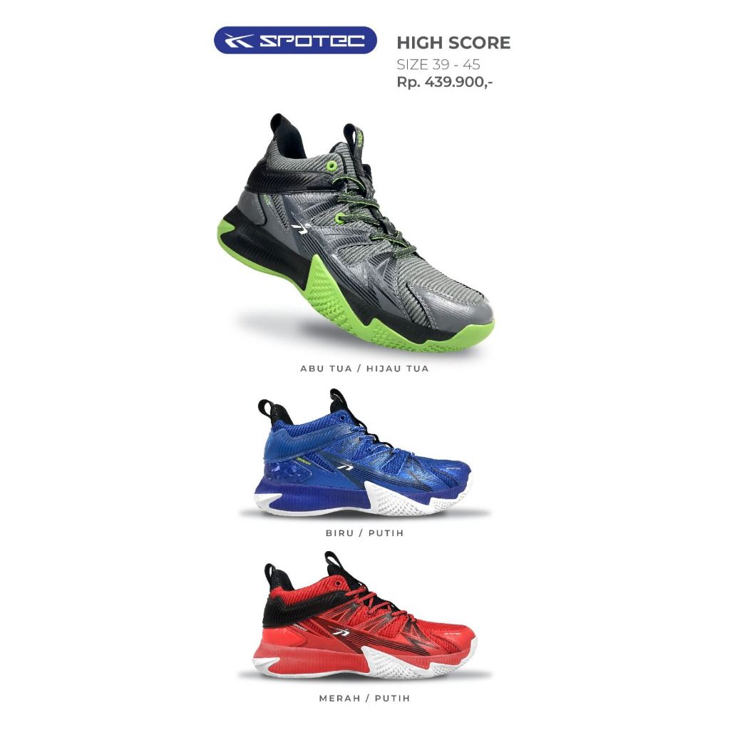 Sepatu Pria / Sepatu Basketball / Spotec / High Score