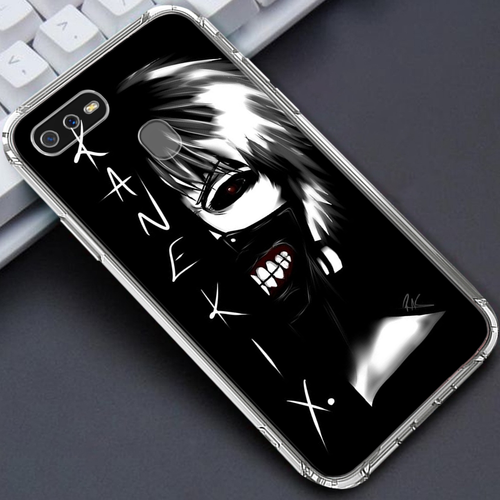 Softcase OPPO A5S /OPPO A12/OPPO A7  - Clear Case  MOTIF  ( KANEKI ) - Anticrack - Case Bening - Sof