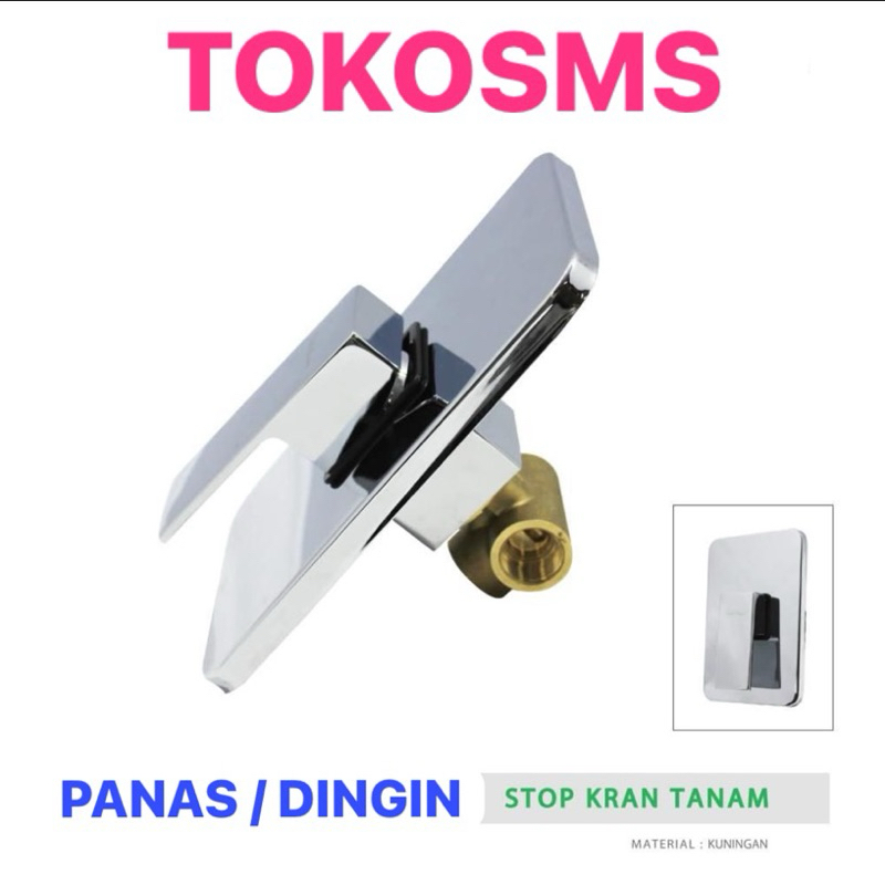 Fix shower tap kran sower tanam MINIMALIS KOTAK air panas wall shower