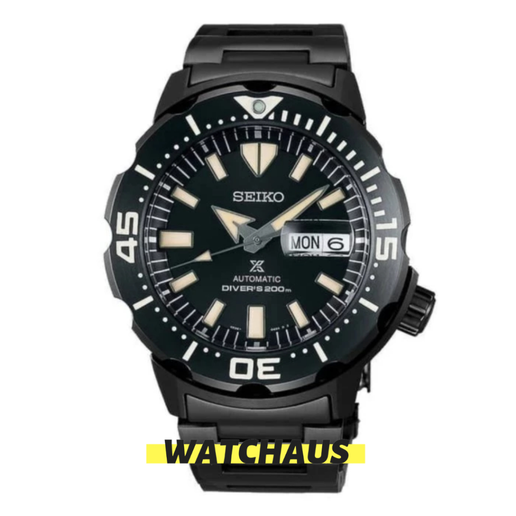 JAM TANGAN PRIA SEIKO PROSPEX SRPD29J1 MONSTER AUTOMATIC ANALOG BLACK STAINLESS STRAP