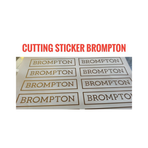 Stiker Sepeda Brompton Warna Gold Emas Cutting Sticker Folding Bike Bahan Waterproof