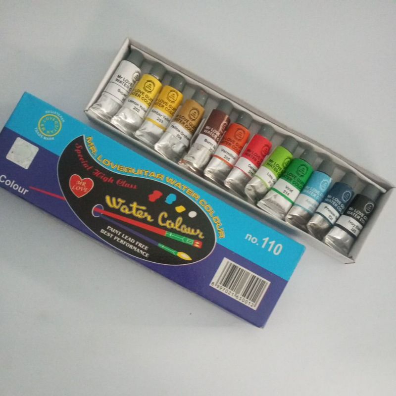 

MR. LOVEGUITAR WATER COLOUR 12 warna spesial high class