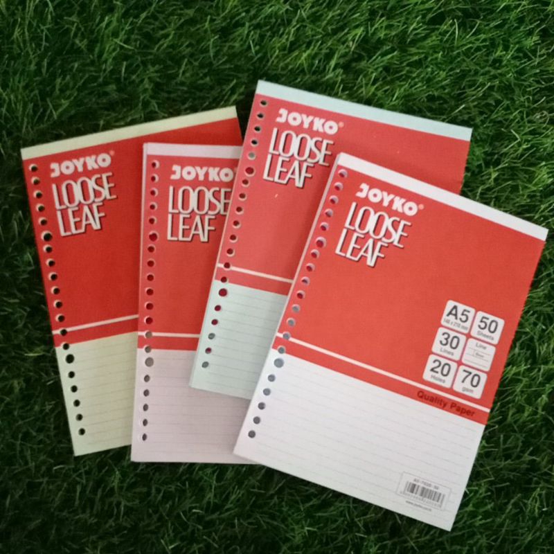 

Loose Leaf A5 50 Lembar 70gsm Joyko (JK682, JK683, JK684)