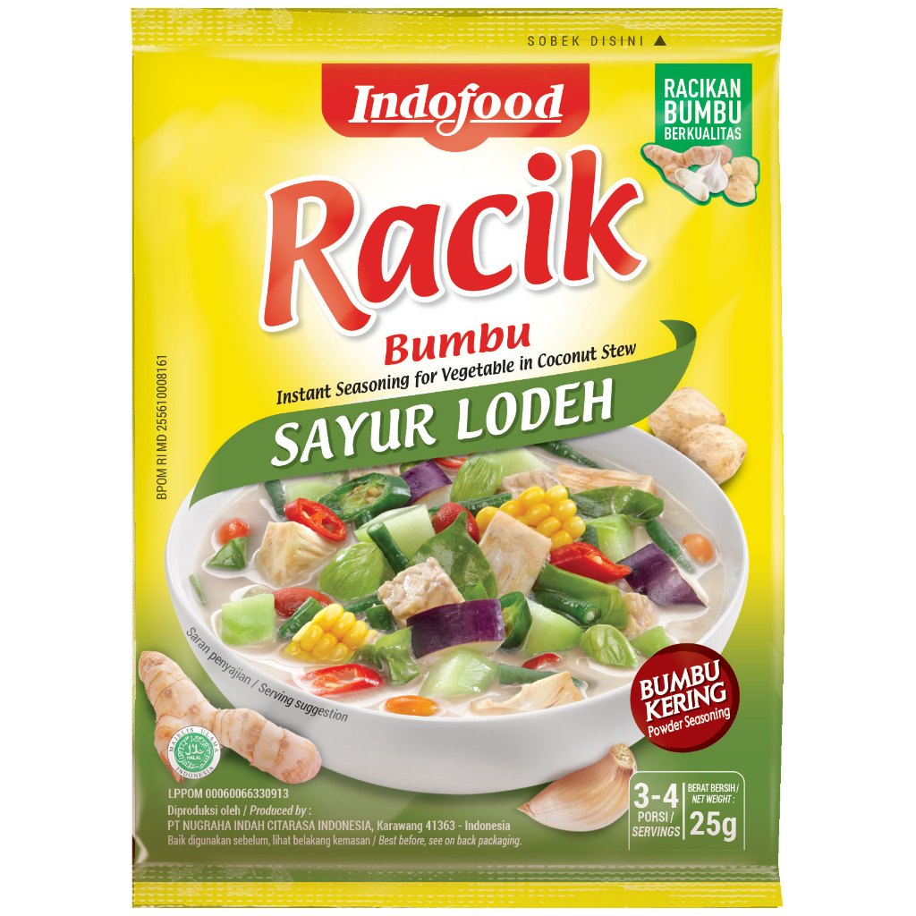 

Indofood bumbu racik SAYUR LODEH 25 gram