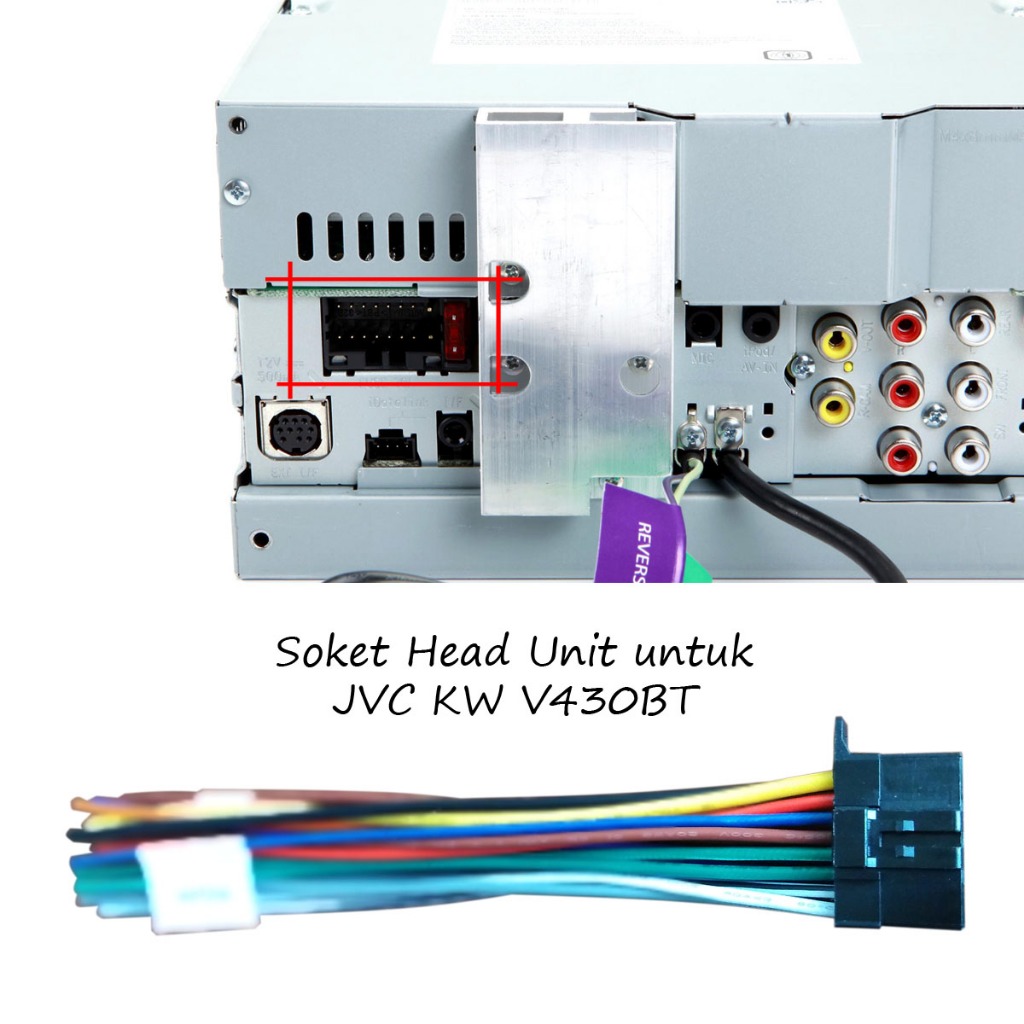Soket Head Unit untuk JVC KW V430BT JVC KW-V430BT JVC KWV430BT