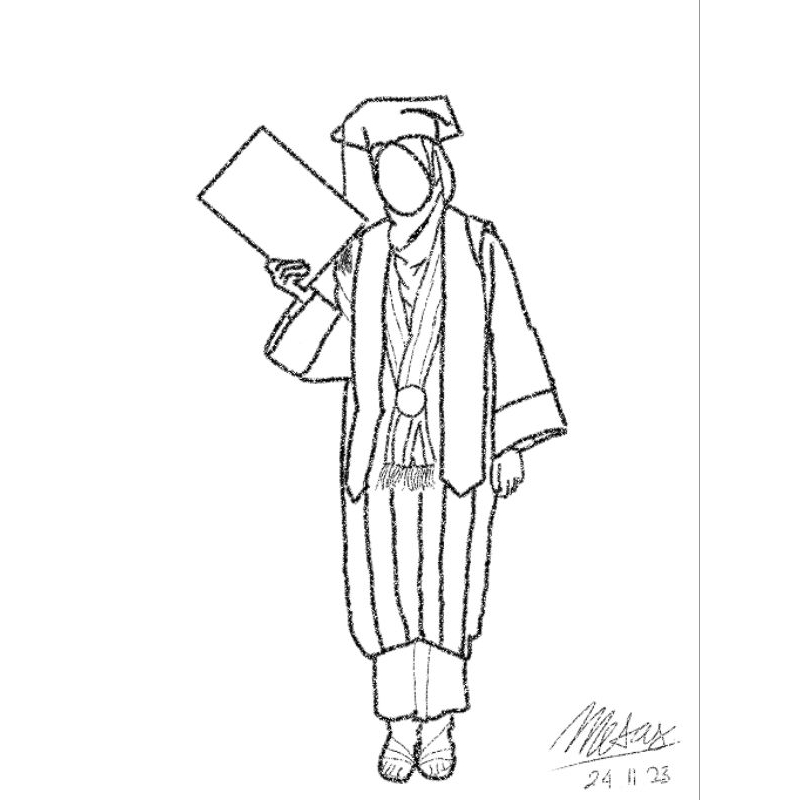 edit foto jadi line art