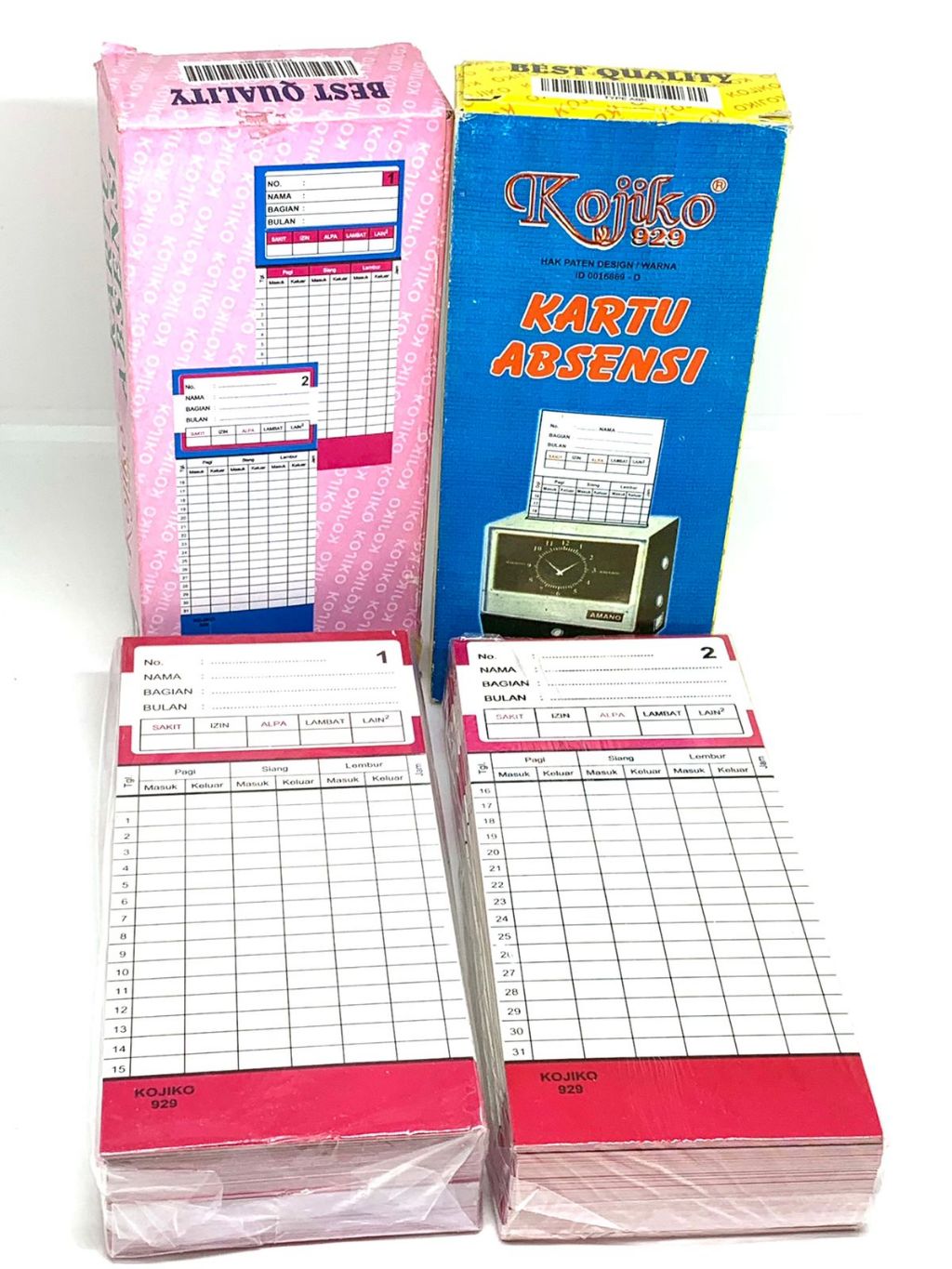 

Kartu Absen Kojiko PER PACK