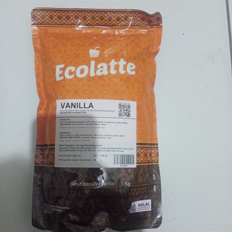 

BUBUK MINUMAN ANEKA RASA ECOLATTE RASA VANILLA ORIGINAL (EX CHO' LATTE)