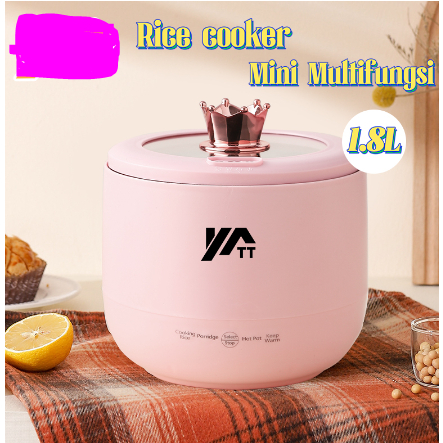 Rice Cooker Mini Serbaguna berlapis keramik pada bagian dalam panci