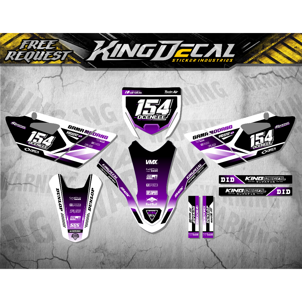 DECAL YZ 85 NEW BEBEK STANDAR DECAL STIKER GTX