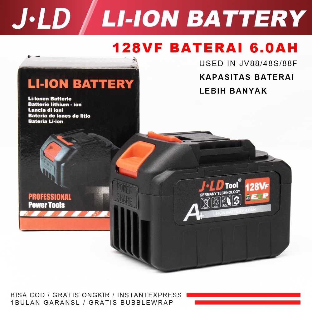 JLD 128VF baterai 4.0AH impact baterai for impact wrench/grinder/jet cleaner impact baterai COD