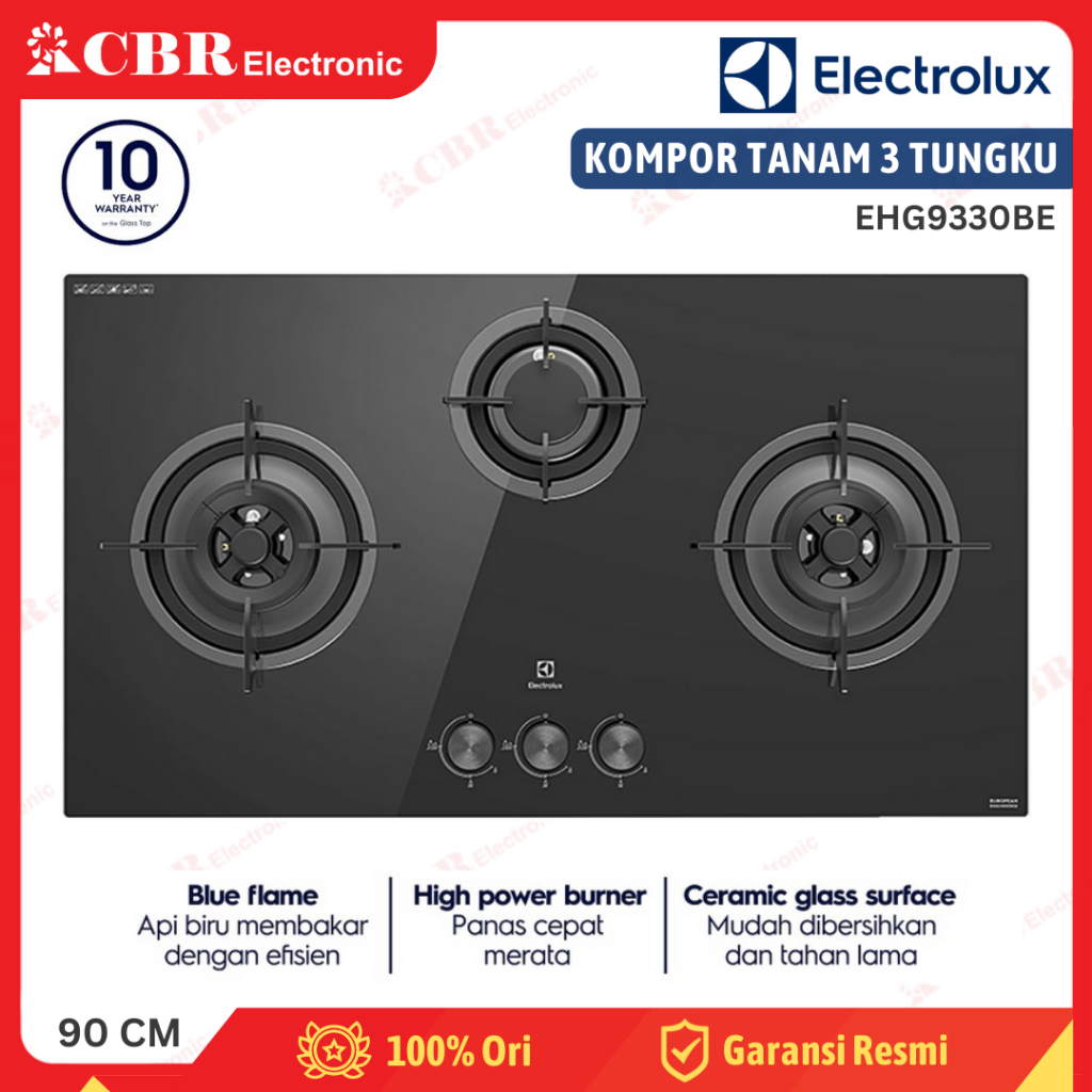 Kompor Tanam ELECTROLUX 3 Tungku EHG9330BE