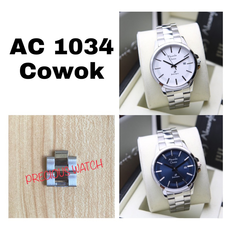 Sambungan Tali Rantai Jam Tangan Alexandre Christie Original AC 1034 Cowok