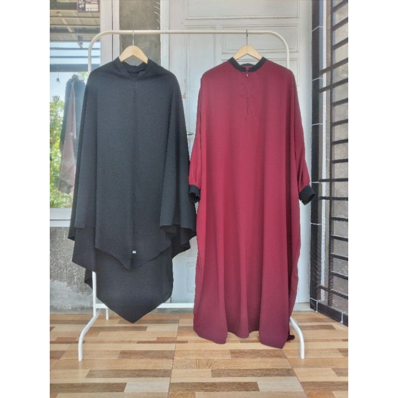 Abaya + khimar basic + cadar tali