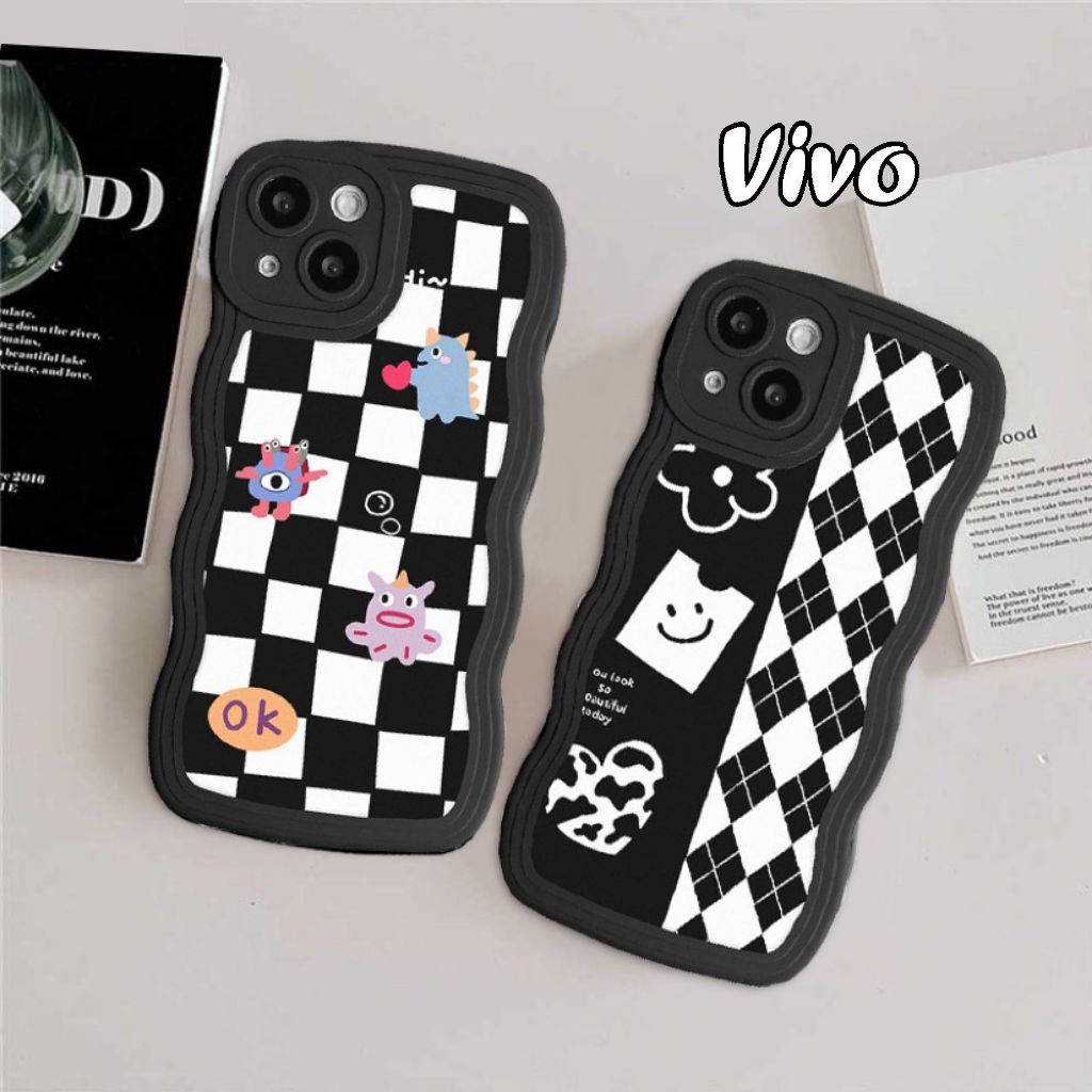Case Catur Smile untuk Vivo Y17 Y15 Y12 Y19 Y95 Y93 Y91 Y91C V15 V11 Pro V9 V7 Plus V5 Y71 Y81 Y53 2