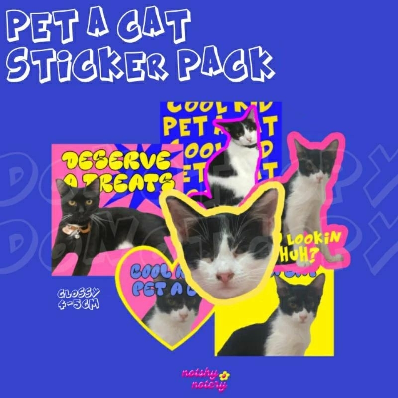 

pet a cat sticker pack