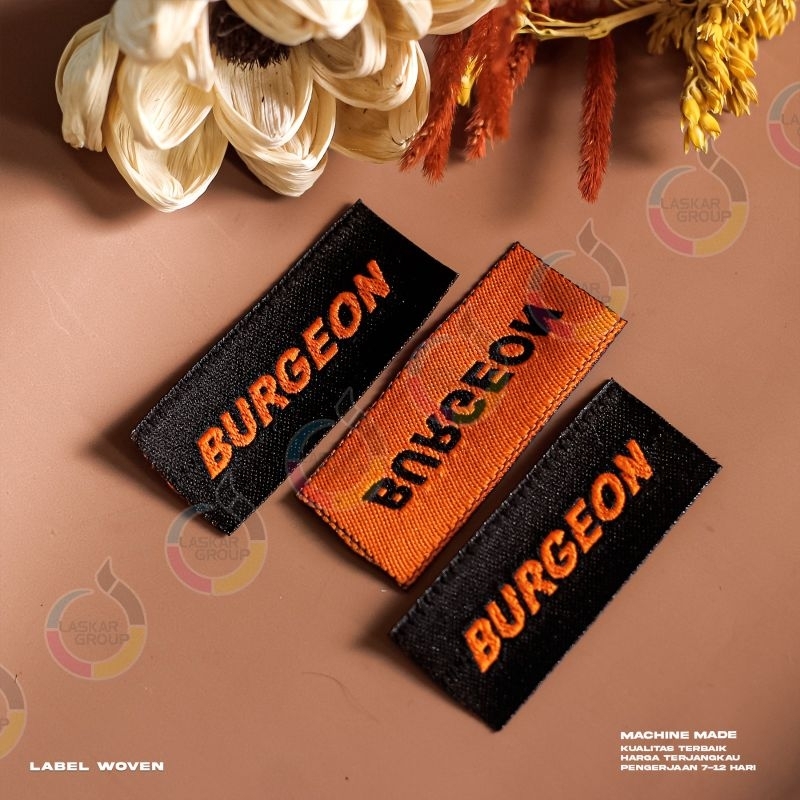 

label woven bordir/woven custom
