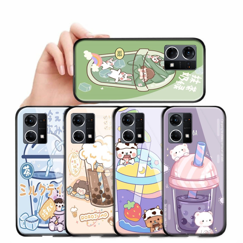 Case Kaca Reno 7Z 5G - Kesing Hp  Reno 7Z 5G  - Case Kaca Kilau Reno 7Z 5G  - Case VIVO Y36 (GC84)