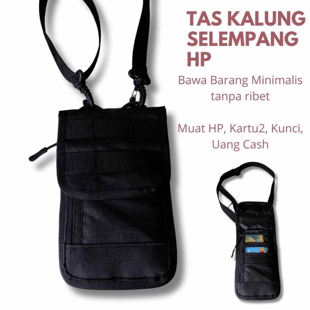 Tas Leher Mini Selempang HP Sling Bag Khusus Gadget Praktis / Tas Pouch HP Mini Leher Selempang