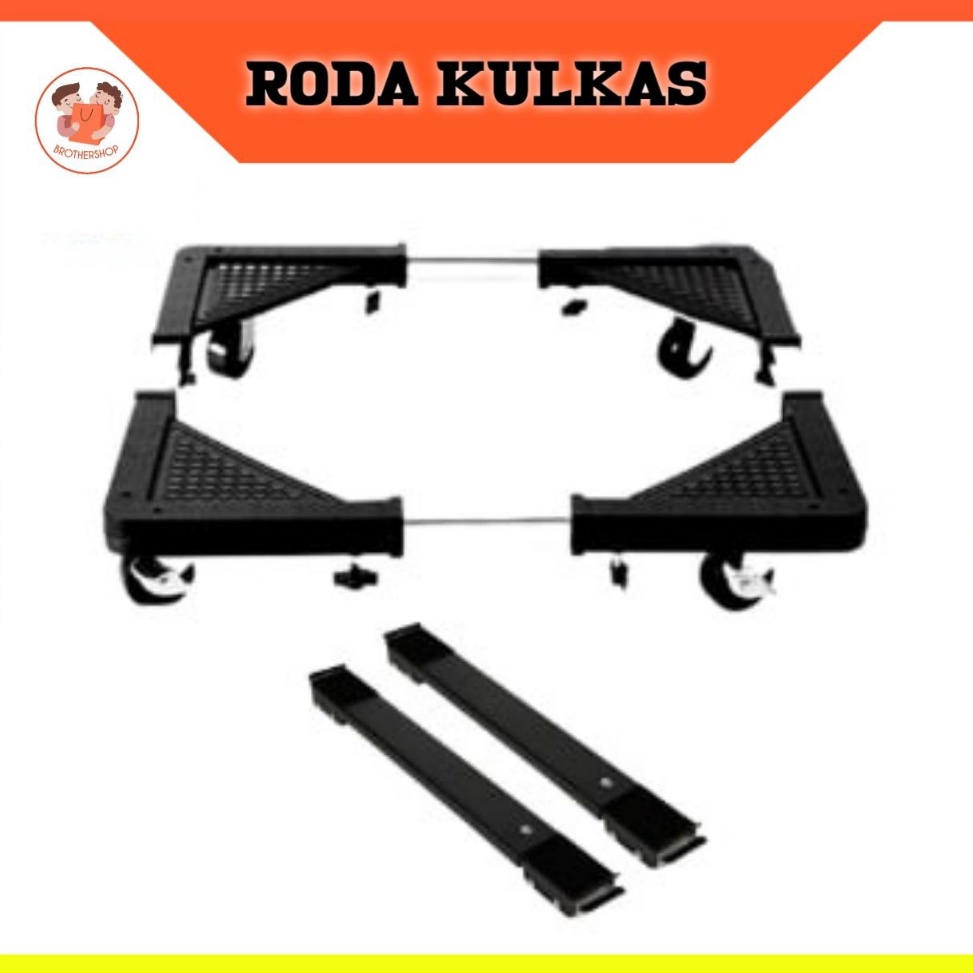 Chekout.. Brother's Shop Setel Roda Kulkas Besi - Kaki Kulkas Besi Rak - Kaki Mesin Cuci alas Lemari