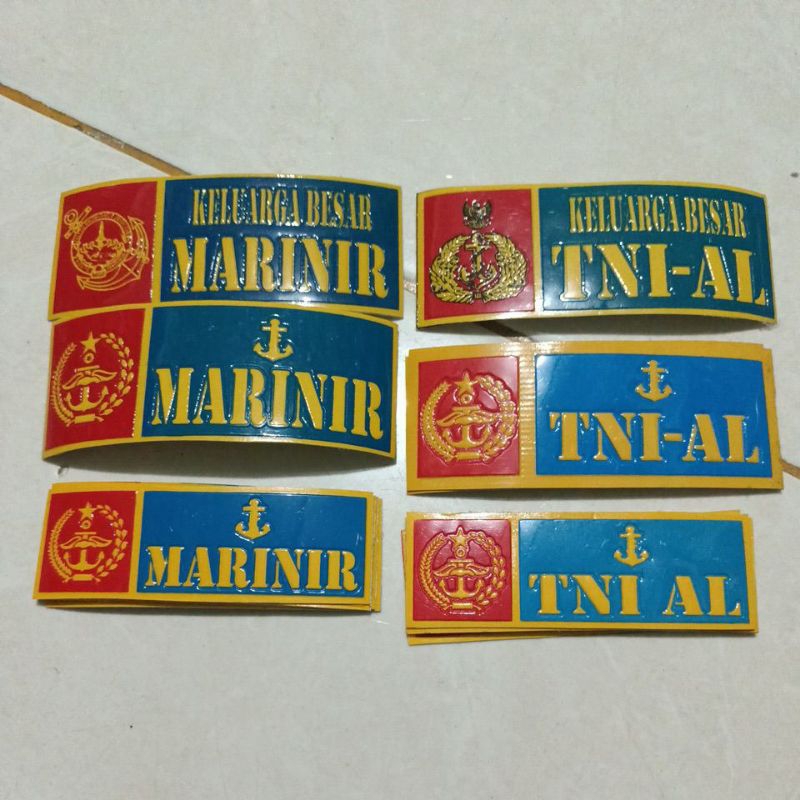 STIKER PLAT MOBIL/MOTOR TNI AL/ MARINIR