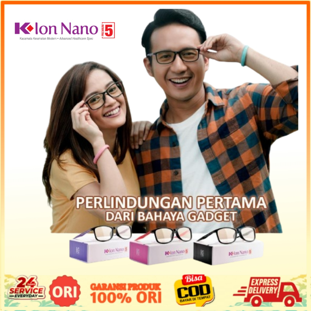 Kacamata Kesehatan Ion Nano 5 Original Terapi Mata Plus Minus Glukoma