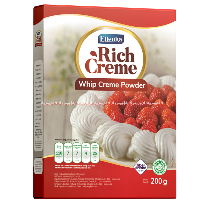 

Ellenka Rich Creme 200gr Whip Creme Powder Krim Bubuk Membuat Whipping Busa Makanan