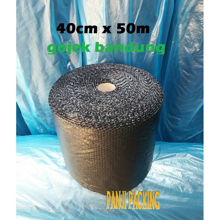 

FLASH SALE Bubble wrap Hitam 40cm x 50m plastik bublewrap roll Bandung babel kuat !