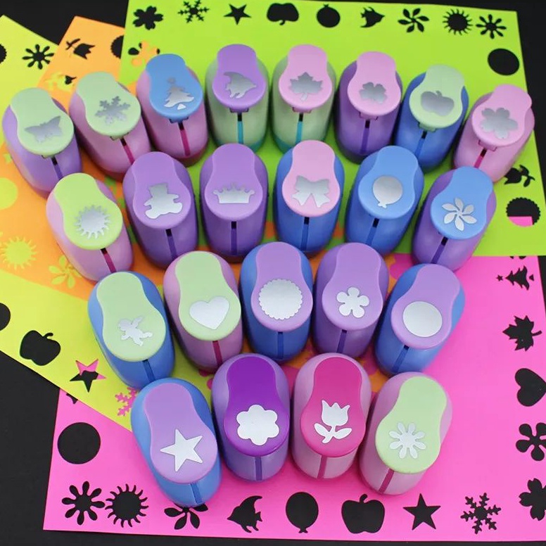

Produk.. Size 2 inch (5cm) 1 inch (2.5cm) Craft Puncher Kids DIY Paper Cutter Embossing Tools 78