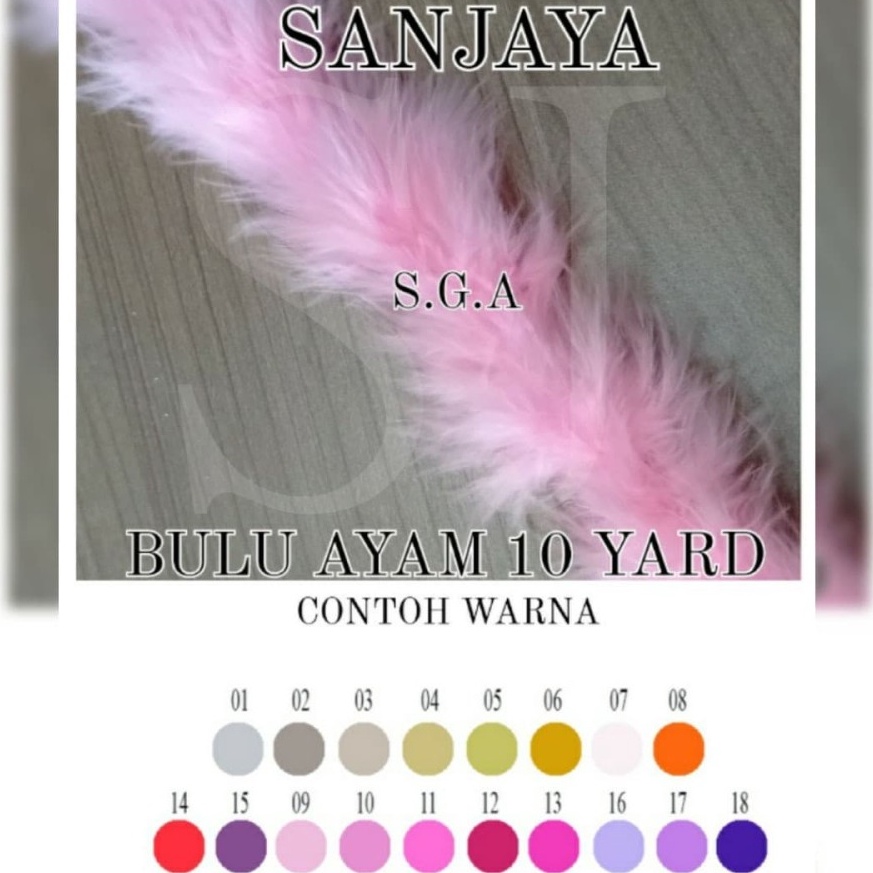 MENARIK Hiasan Bulu Ayam Halus Warna / Bulu Ayam Jahit / Bulu Warna Warni Bahan Kerajinan Tangan / M