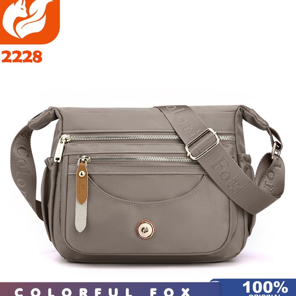 HARGA TERMURAAH Colorful fox ori - Tas selempang wanita colorful fox 2228 tas selempang nilon waterp