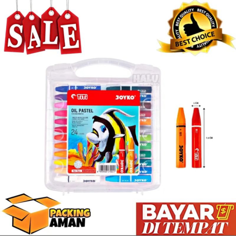 

(BISA COD) PROMO 1 Set Oil Pastel Crayon / Krayon Minyak / Alat Menggarmbar / Alat Melukis / Alat Mewarnai Joyko TiTi OP-24S 24 Warna Colors