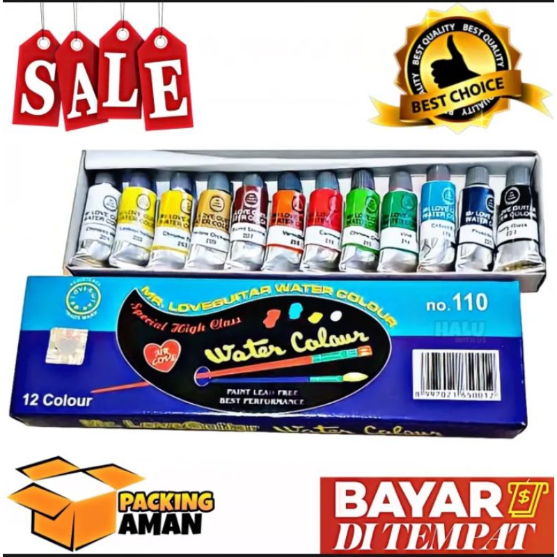 

(BISA COD) PROMO 1 Set Cat Air Guitar No.110 / Mr Love Guitar Water Color / Cat Lukis Murah