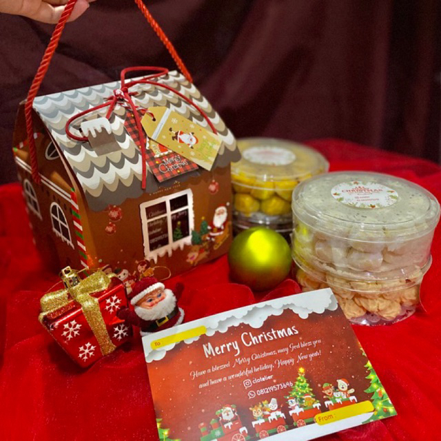 

Hampers natal A kue kering - hadiah natal - kartu ucapan natal - cookies natal
