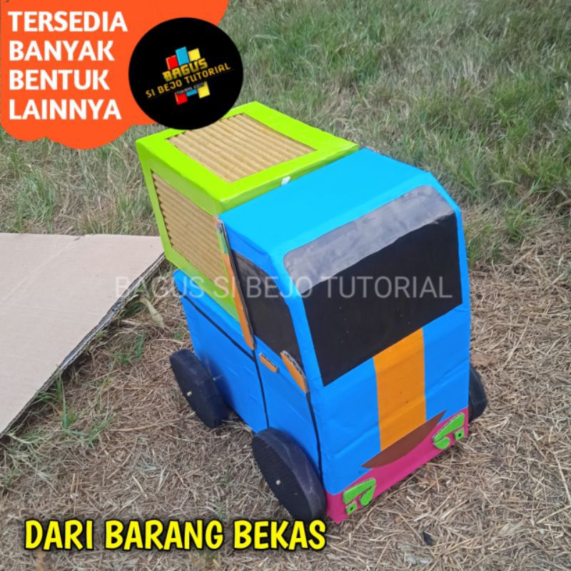 MOBIL MOBILAN DARI KARDUS BEKAS BENTUK MOBIL BOX SEBAGAI PRAKTEK PRAKARYA DARI KARDUS BEKAS