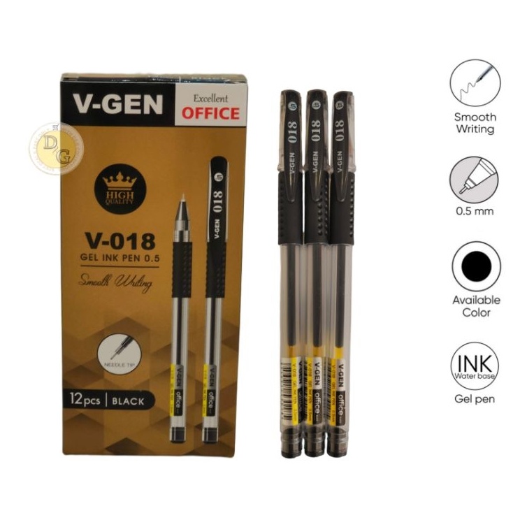 

PULPEN PEN GEL MURAH 0,5 MM / PEN GEL HITAM V-GEN GROSIR