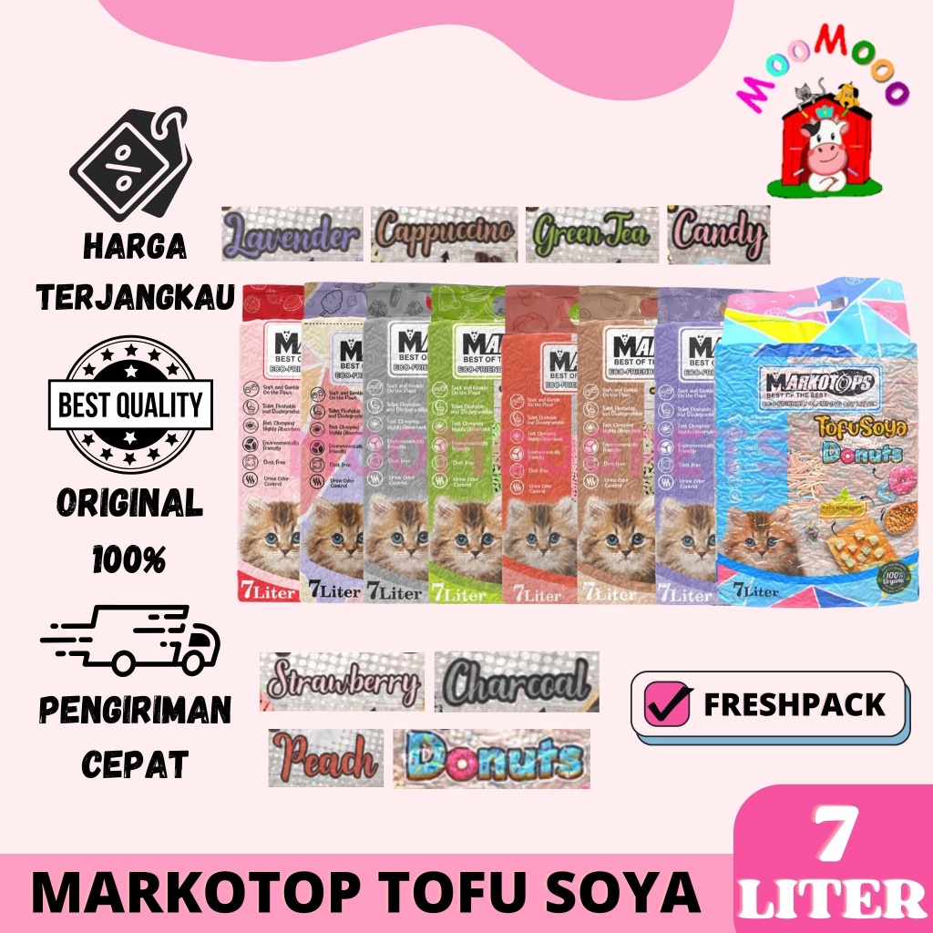 GROSIR Pasir Kucing Markotop Tofu Soya / pasir kedelai markotop/Cat Litter 7 Pasir Kucing / Cat Sand