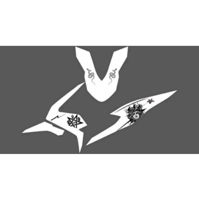 STRIPING STICKER BEAT DELUXE DESAIN MEDUSA TRANSPARAN