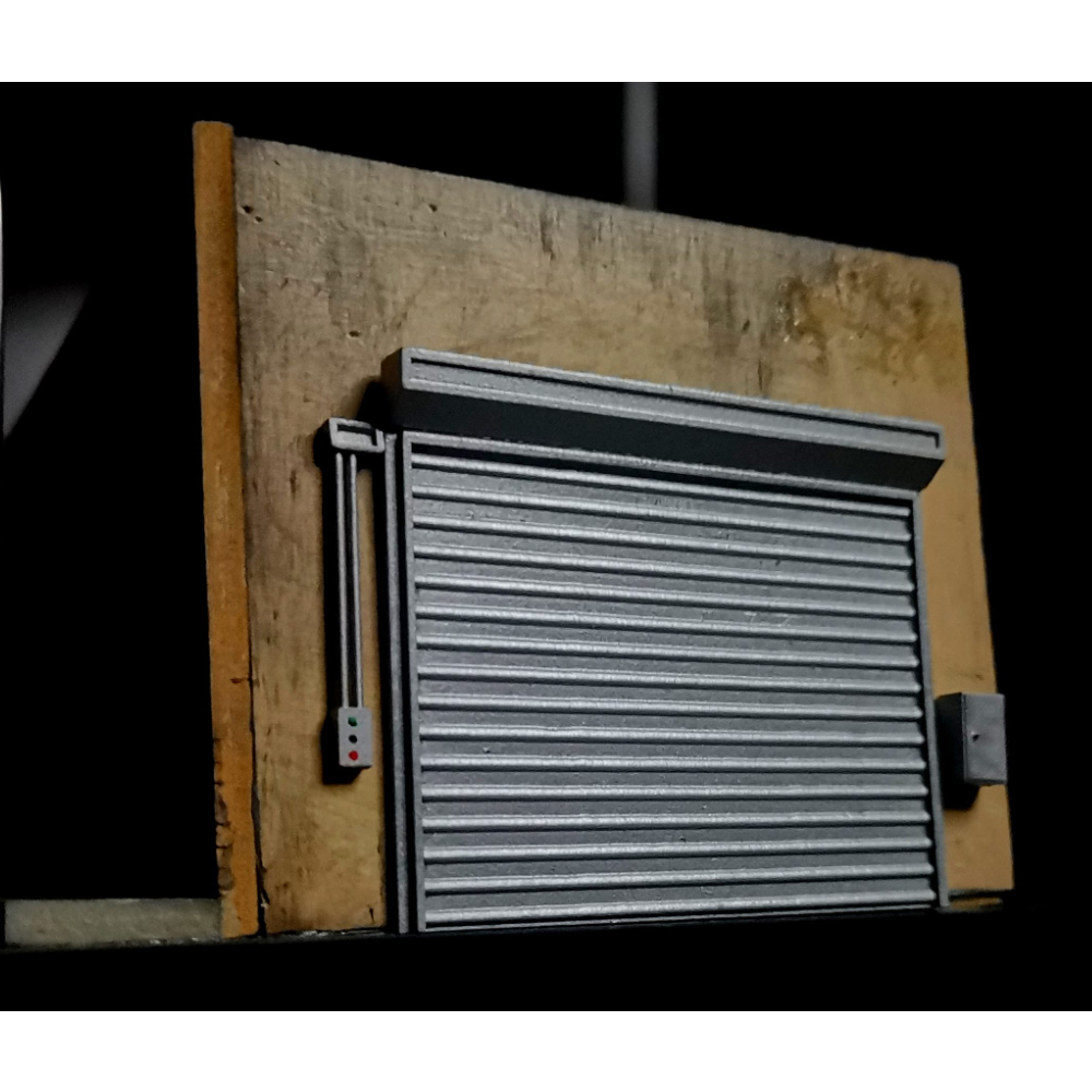 3D Receh 1 64 Rolling Door Aksesoris Maket Diorama Rolling Door Folding Gate Bengkel Garage Diecast 