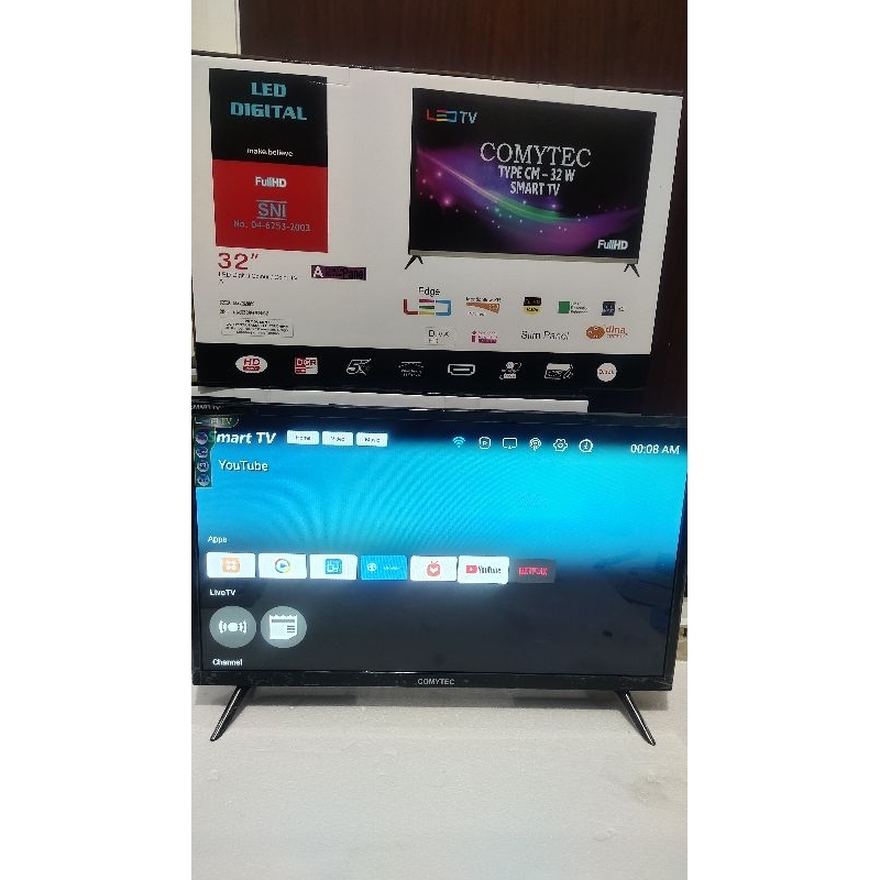 TV LED Digital 32 inch Comytec. HD, USB, HDMI. NEW GARANSI