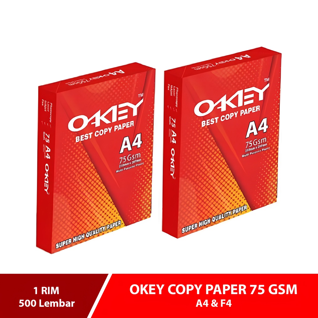 

Discount Today Kertas HVS OKEY A4 75gsm Per Rim 500 Lembar !!