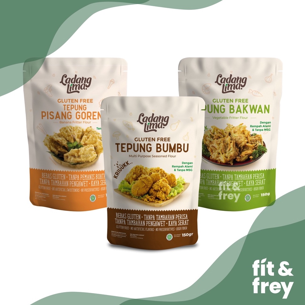 

[C66] LADANG LIMA Tepung Bumbu Serbaguna - Gluten Free - No MSG - Tepung Pisang Goreng / Tepung Bakwan rkwsp